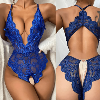 Langerie Sexy Body Renda Presentinho com biju traseira feminino