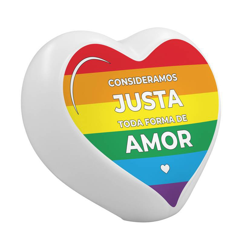 Abajur de mesa Luminária Coração Toda Forma de Amor