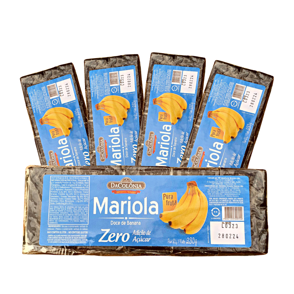 5 Doce de Banana Zero Dacolonia 230g em Oferta na Shopee