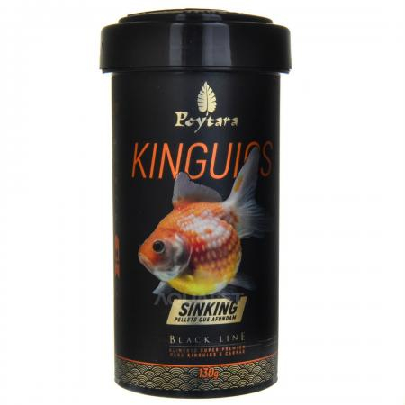 Alimento Ração Peixes Kinguio Poytara Black Line Sinking Bolinhas