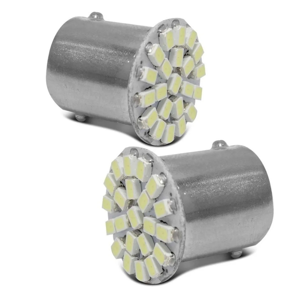 2 Lampadas Freio Lanterna (2 Polos) 22 Led's
