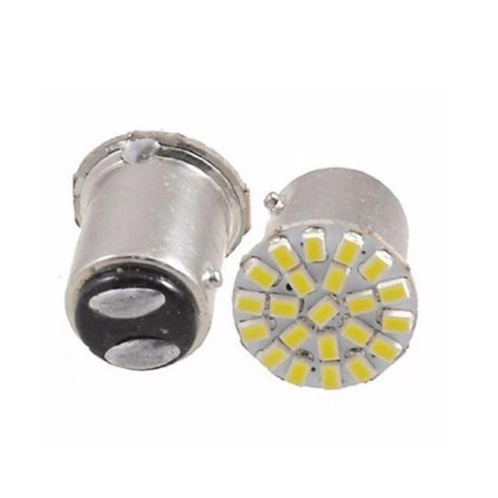 2 Lampadas Freio Lanterna (2 Polos) 22 Led's em Oferta na Shopee