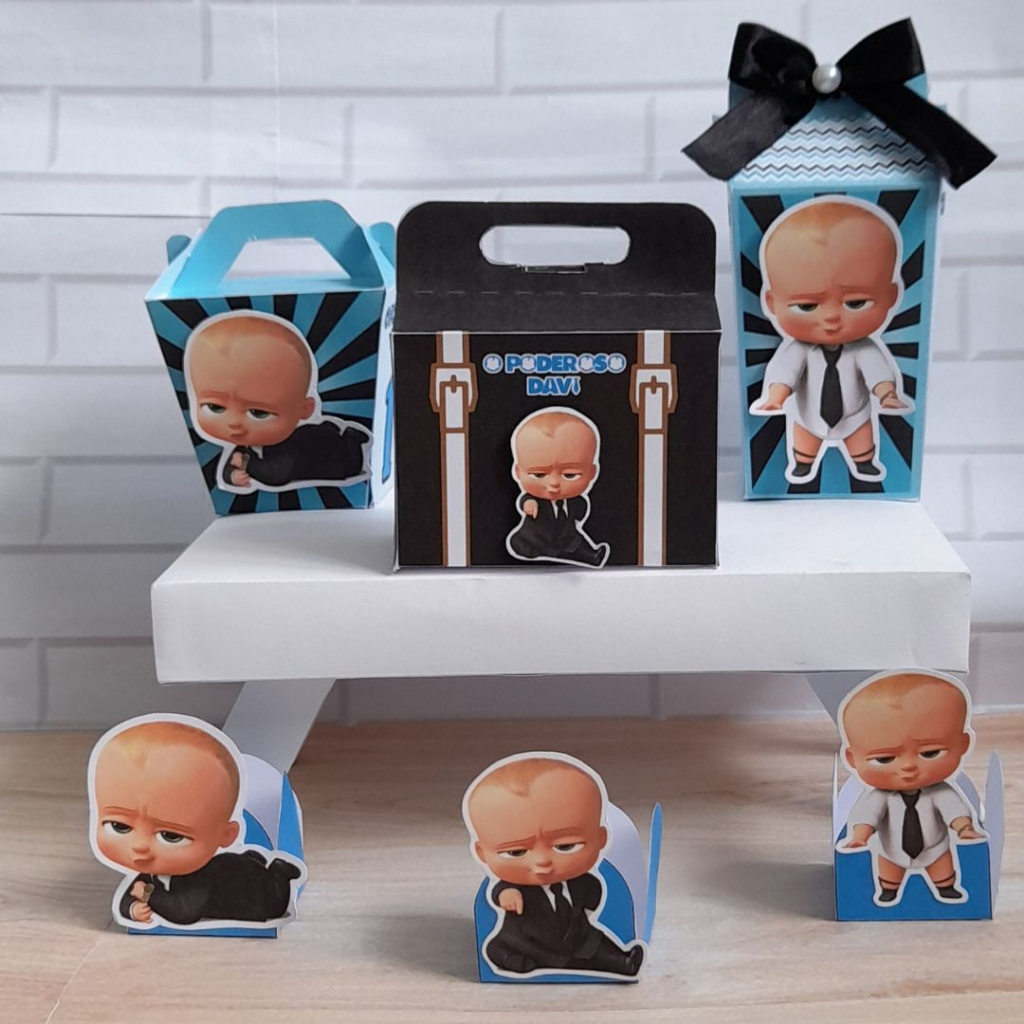 Lembrancinhas para aniversário- O Poderoso Chefinho-Kit com 30 itens- Produzimos qualquer tema -  Caixinha Personalizada - Papelaria Personalizada