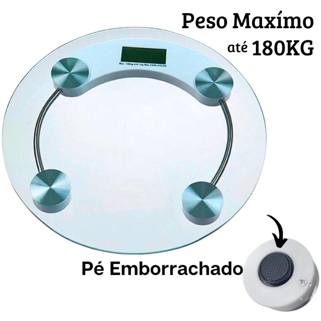 Balança Corporal Digital Para Casa Banheiro Até 180kg