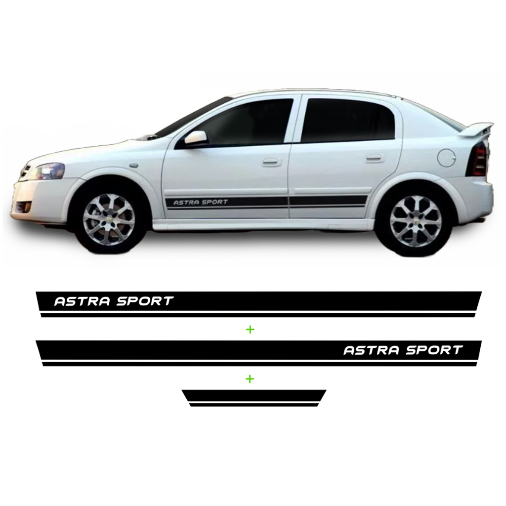 Kit Adesivo Astra  Faixa Lateral Hatch Sedan Advantage Sport