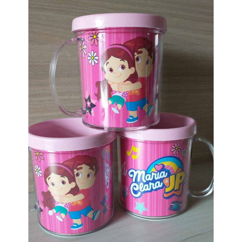 15 caneca acrílica personalizada para festa infantil lembrancinha Maria Clara JP