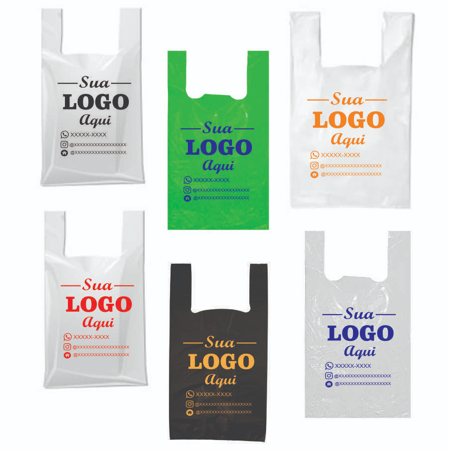 sacolão Sacolas Personalizadas Alça Camiseta 60x80 extra grande  - cama mesa e banho - eletrodomésticos - informática