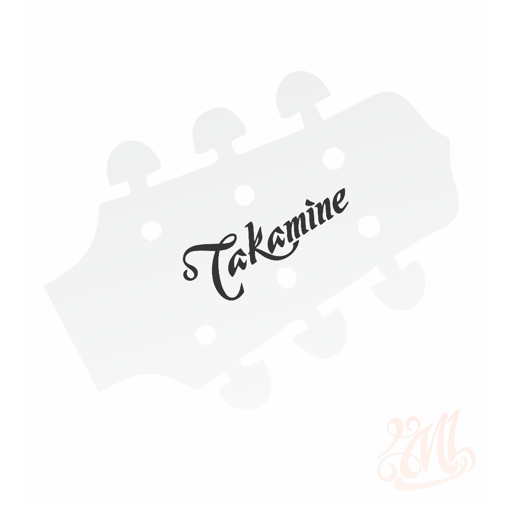 Decal Takamine 7,5cm Para Headstock Violão Adesivo Vinil