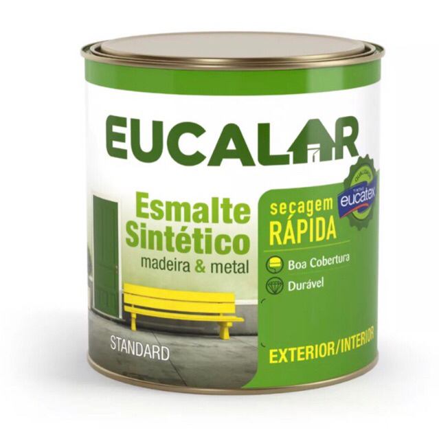Tinta Esmalte Sintético Eucalar 900ml Eucatex Varias Cores Tinta Para Metais E Madeiras Tinta Oleo Esmalte Sintetico
