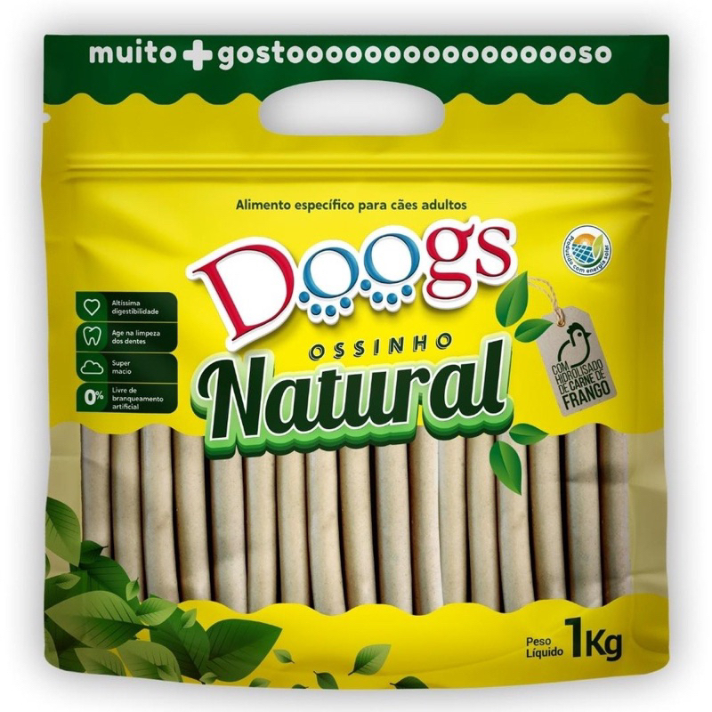 Petisco Pet ossinho palito para Cachorro todas as raças  100% VEGETAL (1KG)