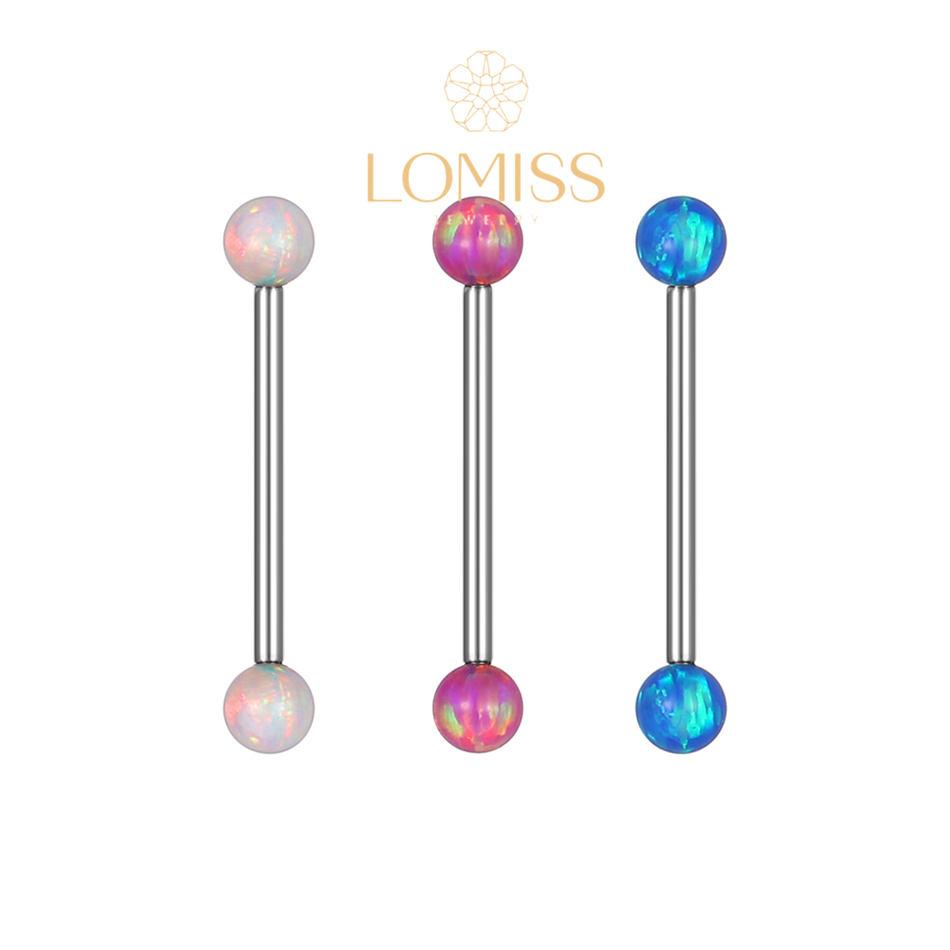 Piercing Mamilo Língua Microbell Reto Aço Cirúrgico Pvd em Oferta na Shopee