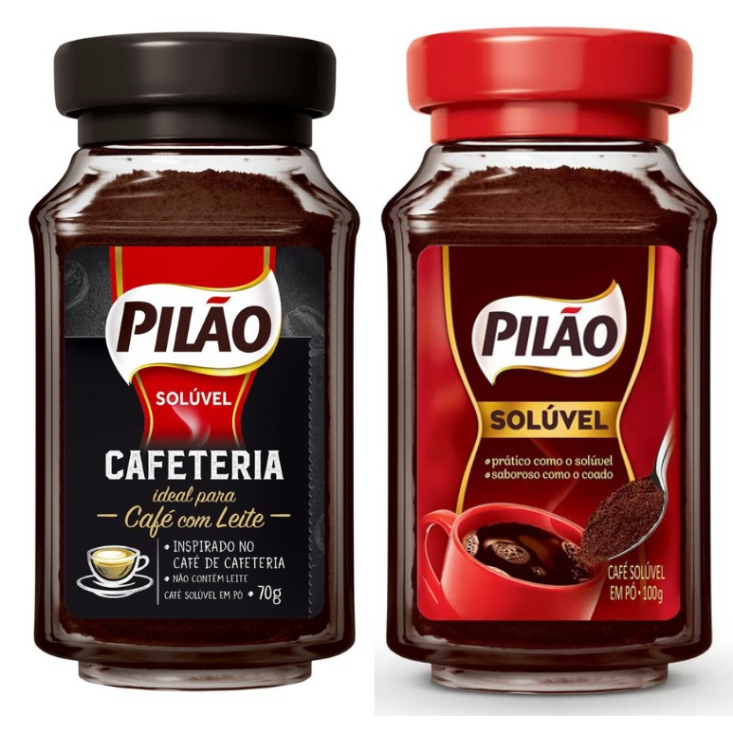 Café solúvel em pó Pilão em embalagem de vidro em Oferta na Shopee