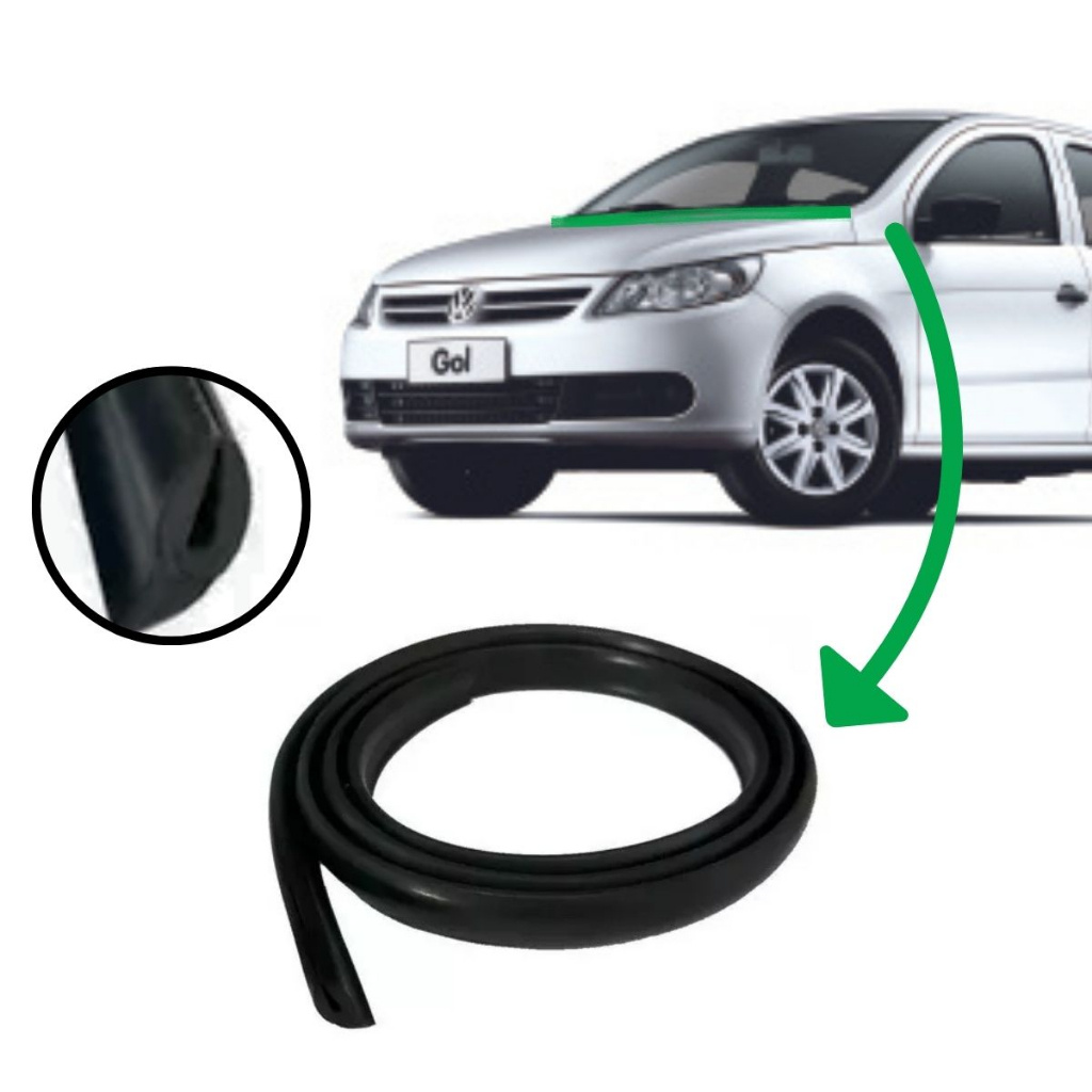 Borracha Friso Acabamento Churrasqueira Parabrisa Gol G4 VW VOLKS