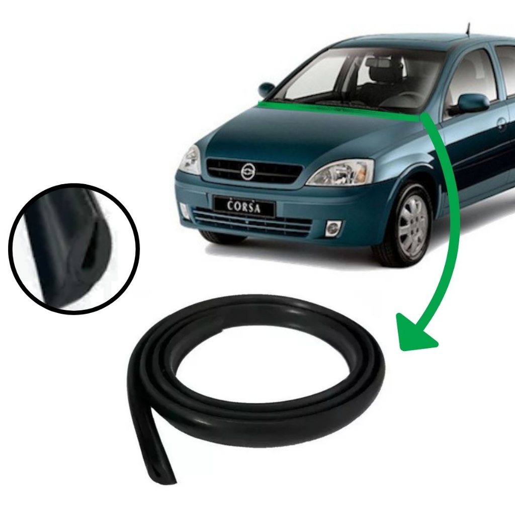 Borracha Friso Acabamento Churrasqueira Parabrisa Corsa em Oferta na Shopee