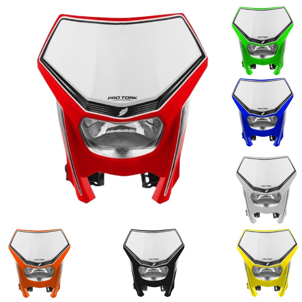 Farol Moto Universal Protork Branco em Oferta na Shopee
