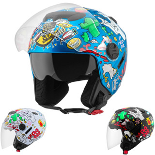 Capacete Moto Aberto Feminino Masculino Pro Tork New Atomic Universe Brilhante Viseira Cristal Lançamento