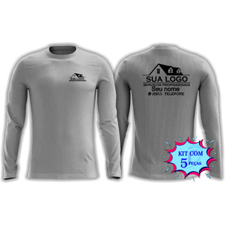 Camiseta Uniforme Profissional PERSONALIZADA com sua logo do seu jeito, masculino e feminina Trabalho Autônomo KIT C/ 5 em Oferta na Shopee