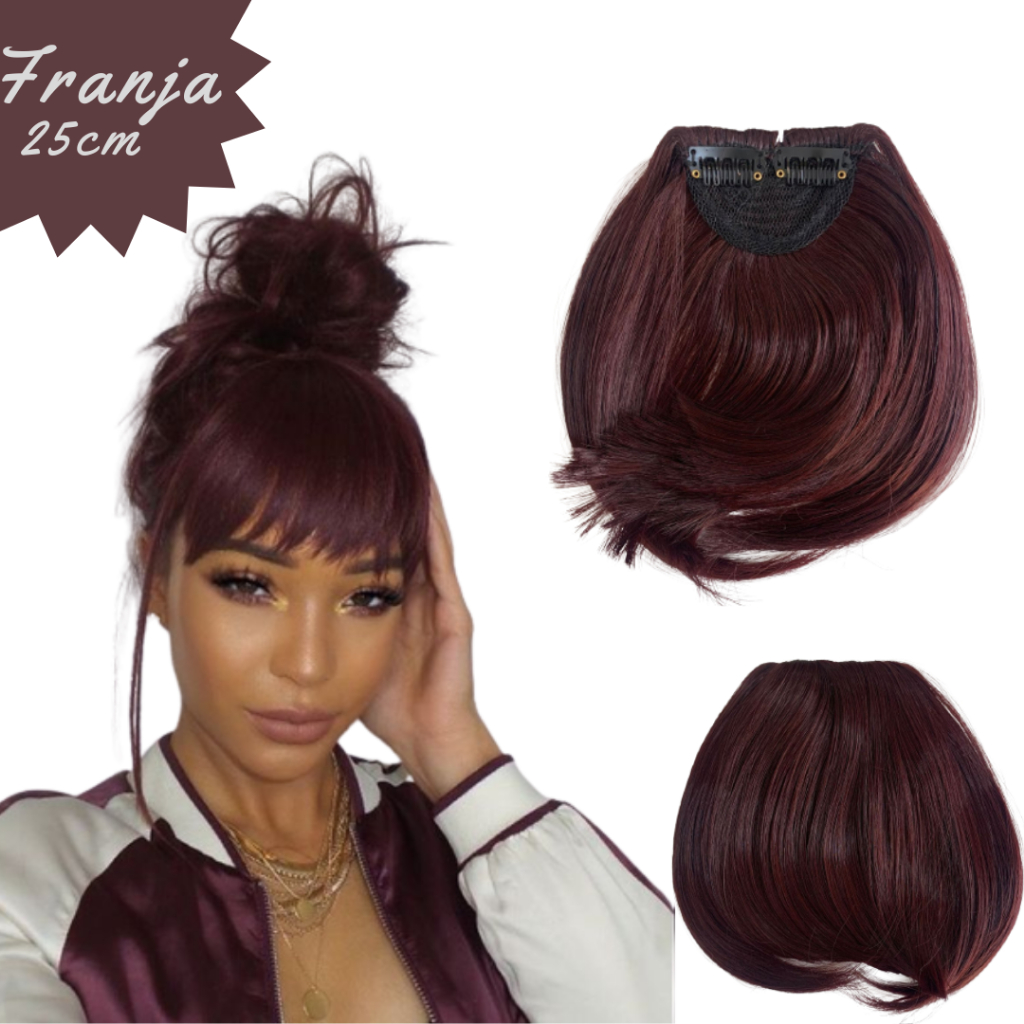 Aplique Franja Fibra tic tac Fibra 100% Orgânica 25cm