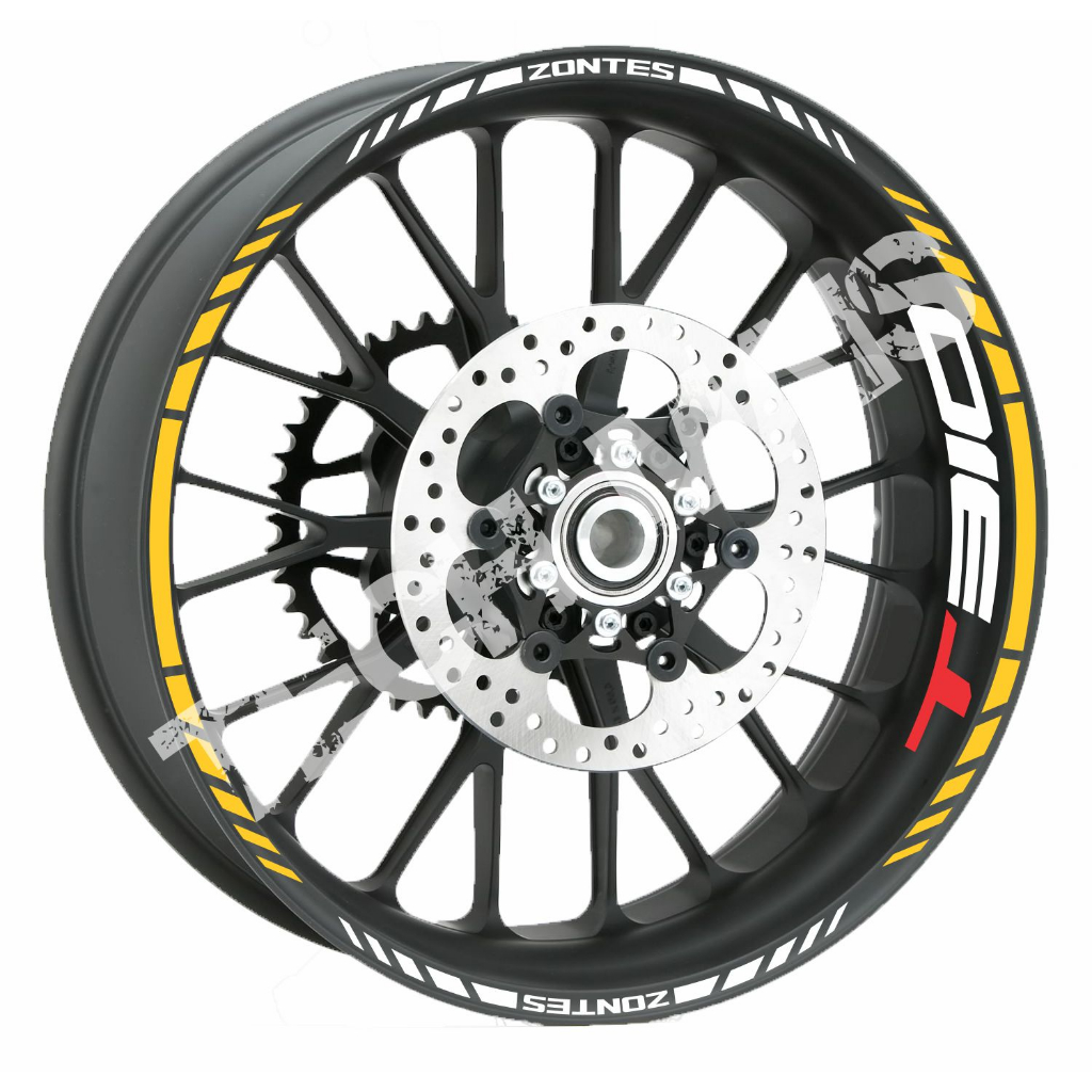 Kit De Adesivos Refletivo para Rodas, Frisos de Moto Zontes T310 T 310