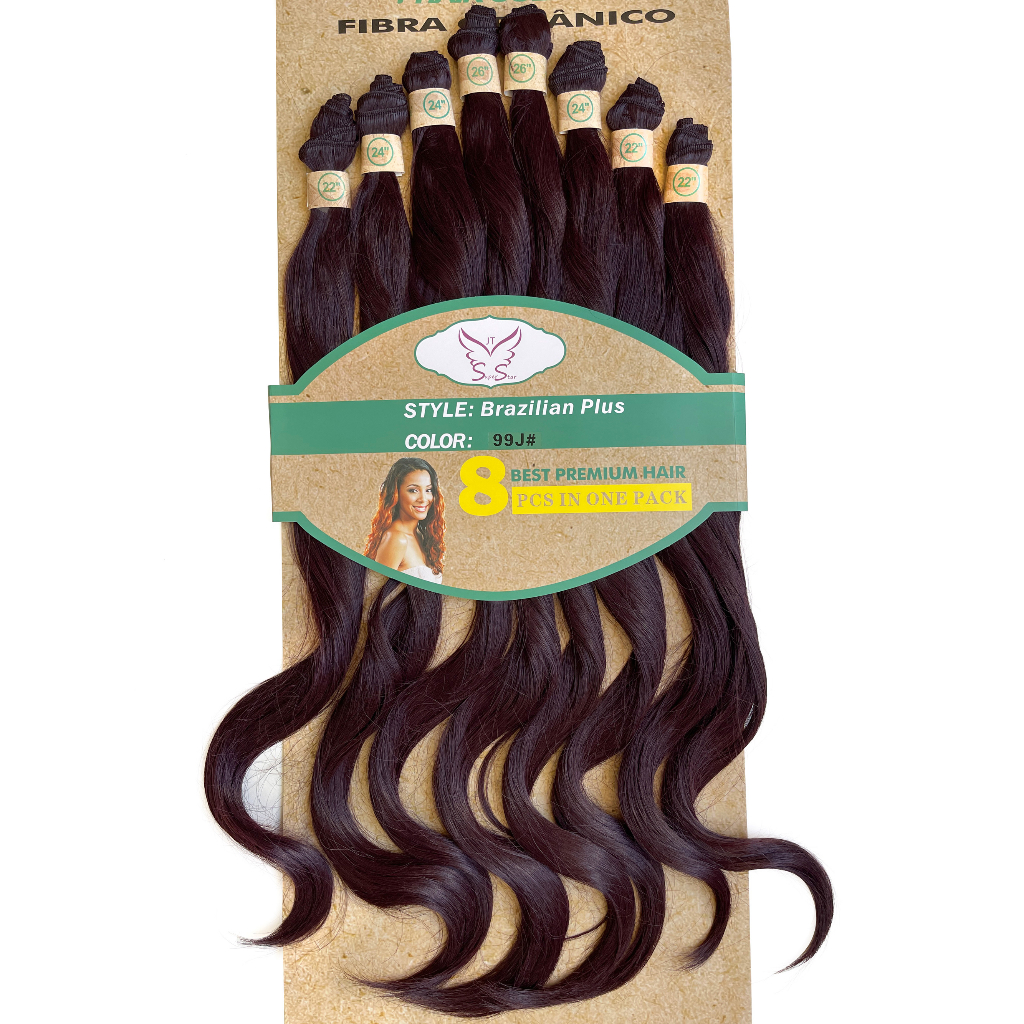 Cabelo 100% Orgânico - Liso Ondulado - Brazilian Plus - Super Star - 1pct - 280gr