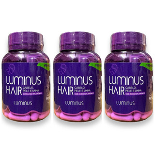 3x NOVO Luminus Hair (Cabelo, Pele e Unha) com Ácido Hialurônico