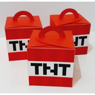 10 caixinhas cubo TNT minecraft lembrancinha