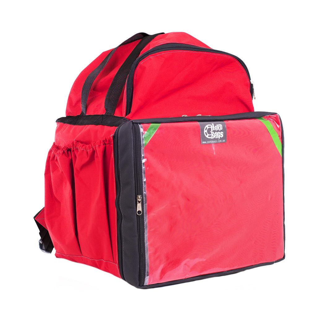 Bag bolsa aplicativo - Mochila delivery de pizzas Mochila entregador adega Vermelha HARD BAGS