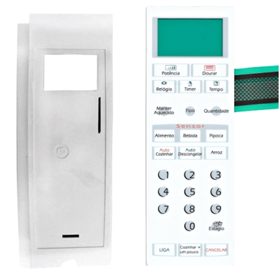 MEMBRANA E PAINEL PARA MICROONDAS BRASTEMP BMP 27  BMU 27 COM DOURAR
