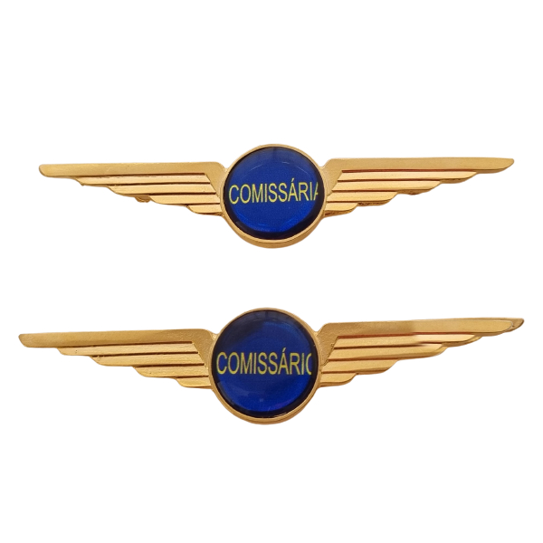 Broche Brevê - COMISSÁRIO ou COMISSÁRIA ou Balizador 7CM