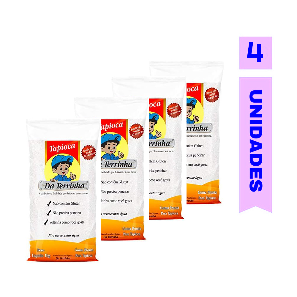 Goma para Tapioca Terrinha 1kg - 4 unidades em Oferta na Shopee