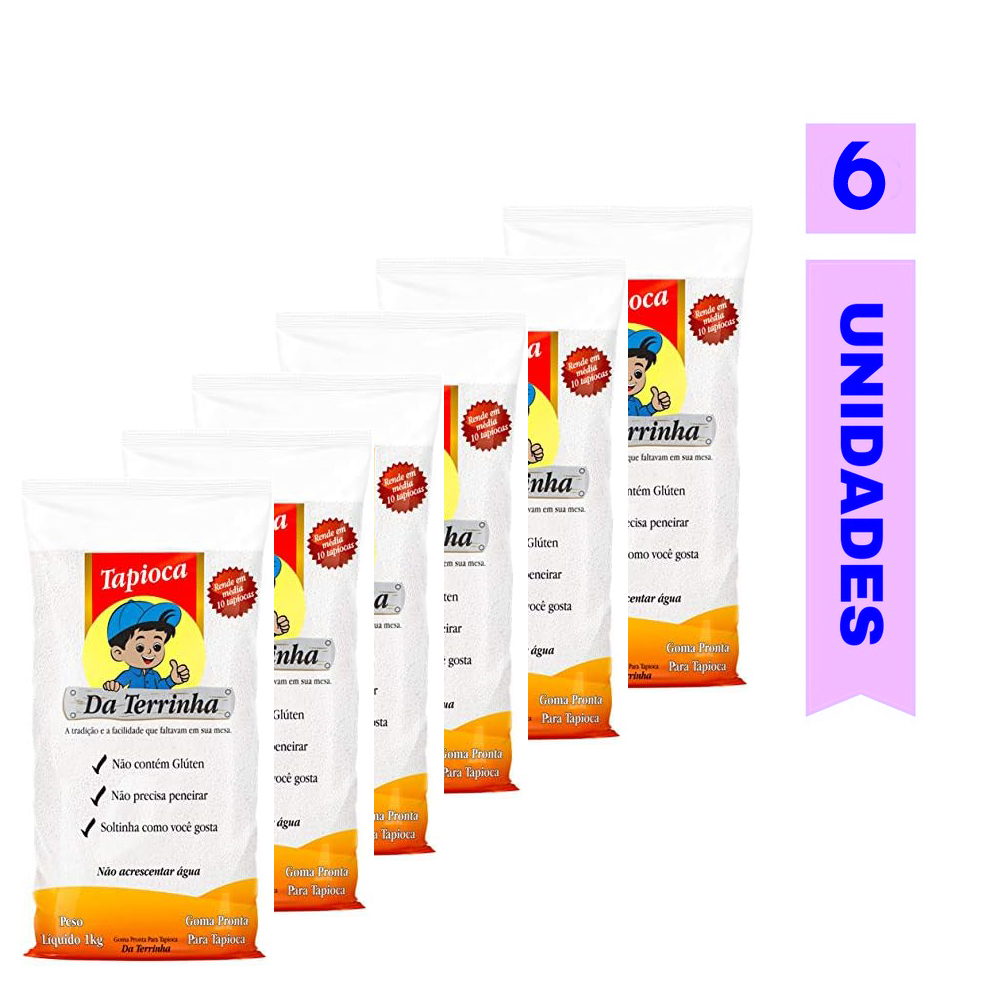 Goma para Tapioca Terrinha 1kg - 6 unidades em Oferta na Shopee
