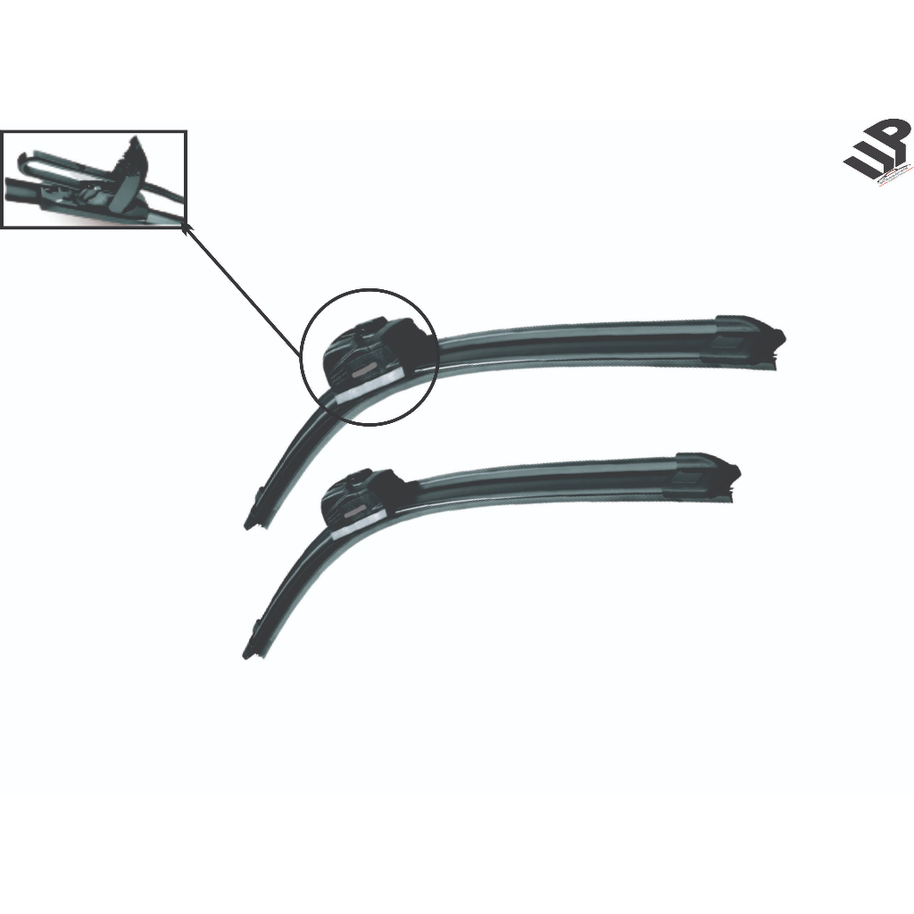 Par Limpador Para-brisa Dianteiro Palheta Do Ford F1000 F4000 De Silicone 1992-1998 — imagem 2 de 2