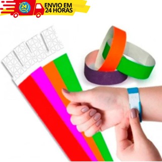 Pulseira De Identificação TYVEK Várias Cores Para Festas Hotel Hospital Eventos em Oferta na Shopee