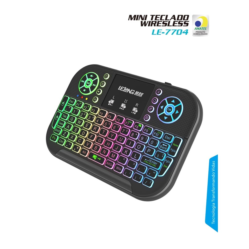 Mini Teclado Wireless Keyboard Mouse Lelong Max LE-7704-1