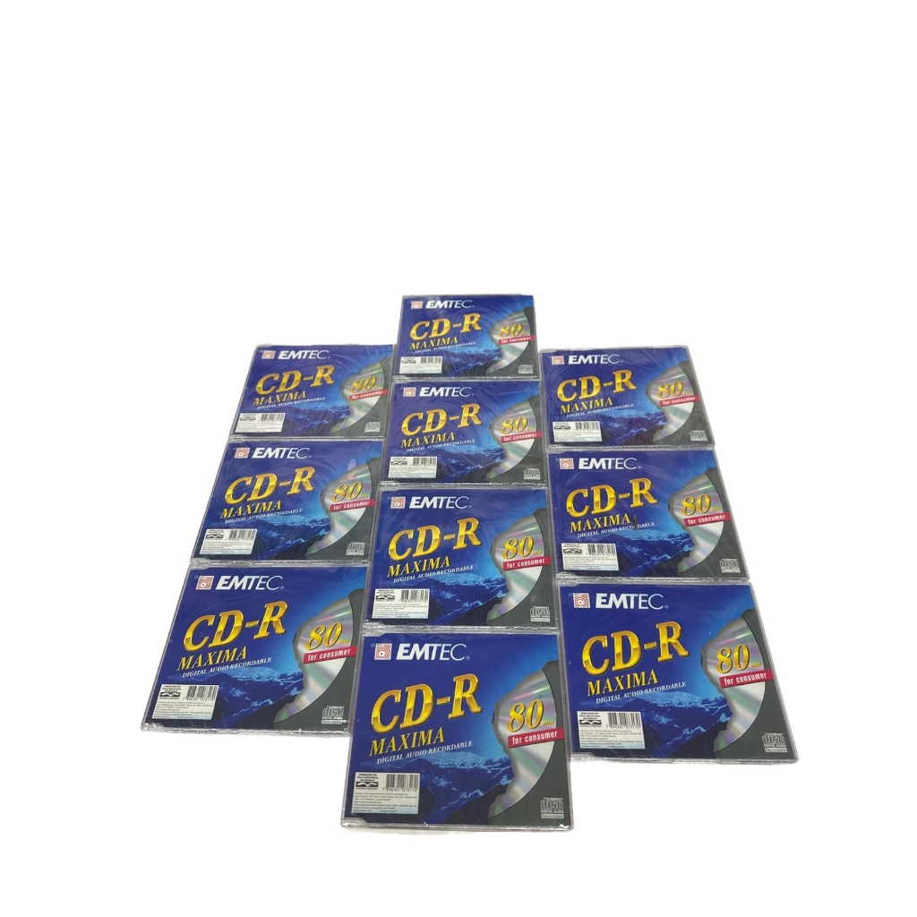 Kit 10 Unidades CD-R Virgem 80Min 52x 700Mb EMTEC