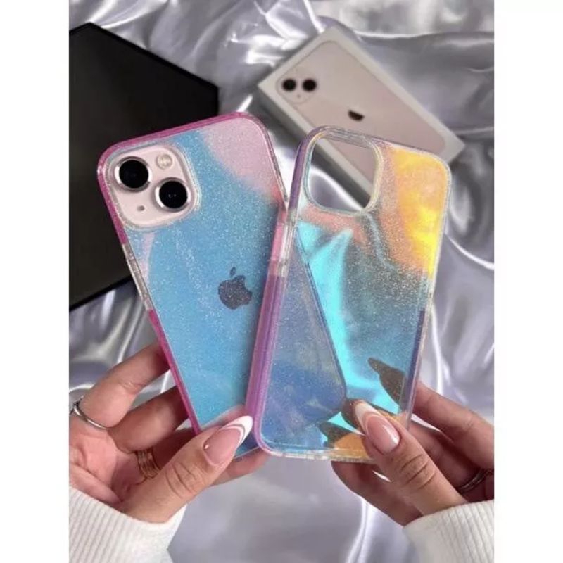 Capa Capinha Case para iphone de luxo Holográfica Com Gliter para iPhone 7g XR 11 11PRO MAX 12 12PRO MAX 13 13PRO 13PRO MAX 14 14PRO 14PRO MAX 14MAX 14PLUS 15 15PRO 15PRO MAX