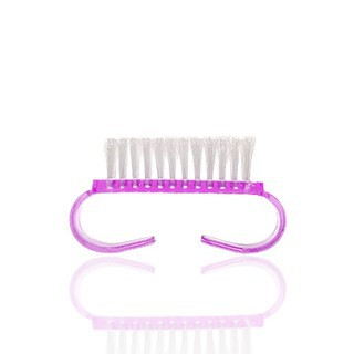 Kit 2 Escovinha Acrílica Para Limpeza De Unhas Higiene Multiuso Alça Anatomica
