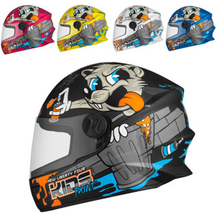 Capacete Infantil Criança Fechado De Moto Pro Tork Liberty Four Kids Paint Fosco Para Menina e Menino Tamanho 54 Proteção