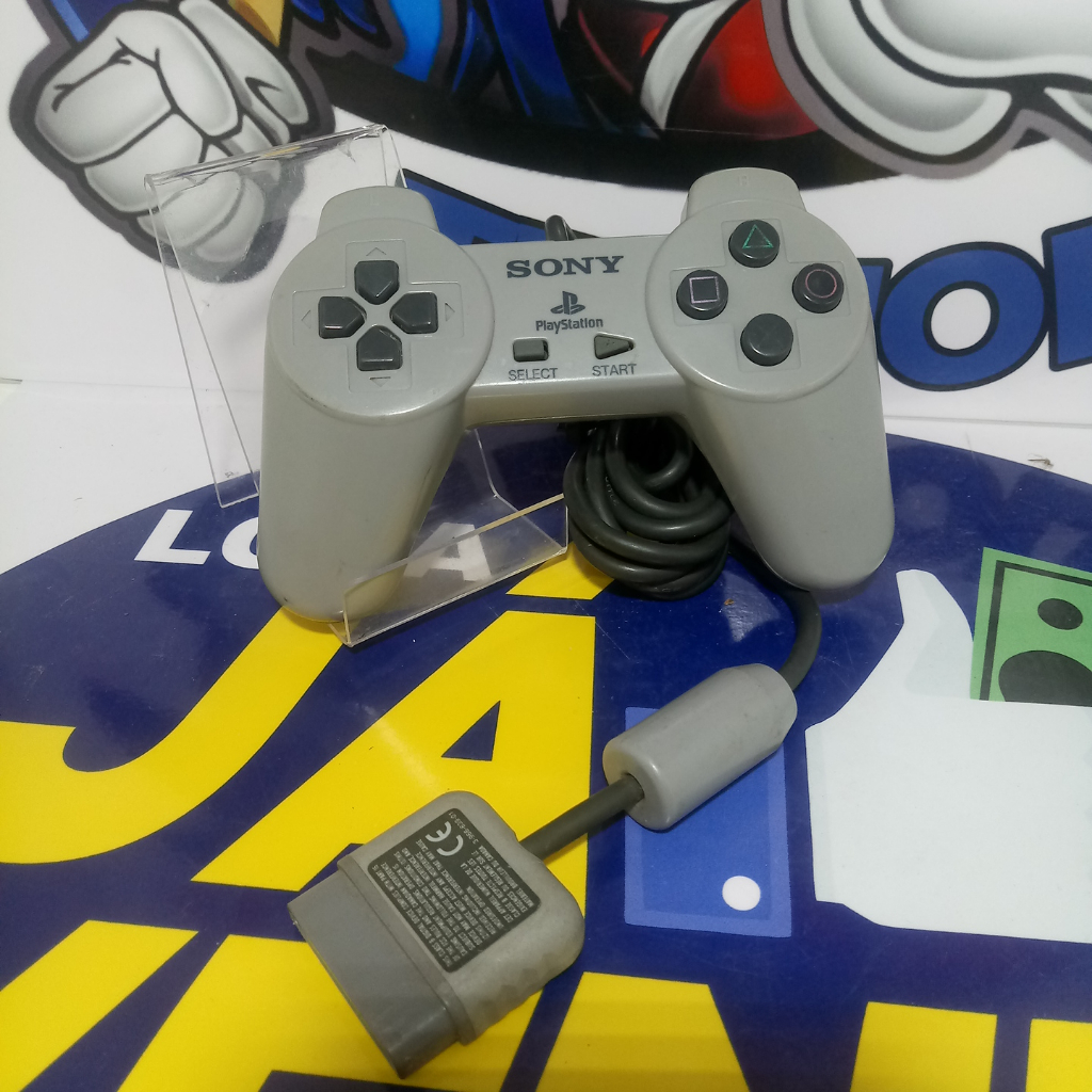 sucata defeito controle joystick original ps1 playstation sony cinza ótimo estado