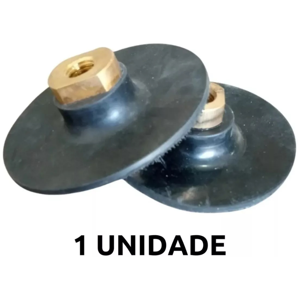 Suporte Borracha Ultra Flex Lixa Velcro 100mm 4'' Flexível - Prato Para Lixa Diamantada em Oferta na Shopee
