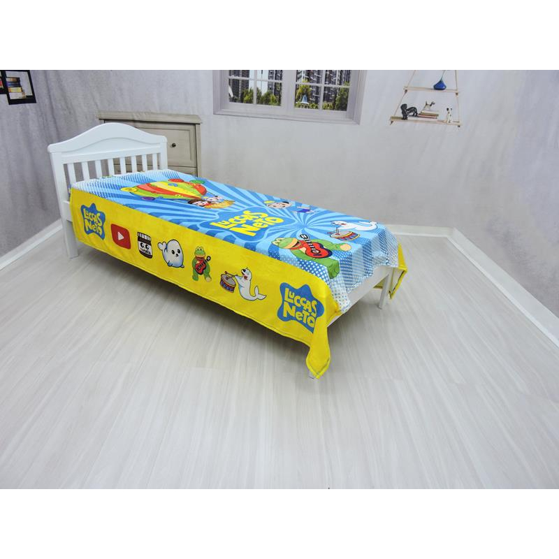 Manta Cobertor Luccas Neto Solteiro Ultra Soft , Macia, Quentinha