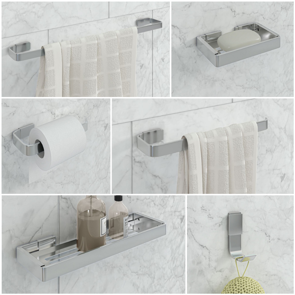 Kit De Acessórios Para Banheiro 6 Peças Linha Stander Polido em Oferta na Shopee