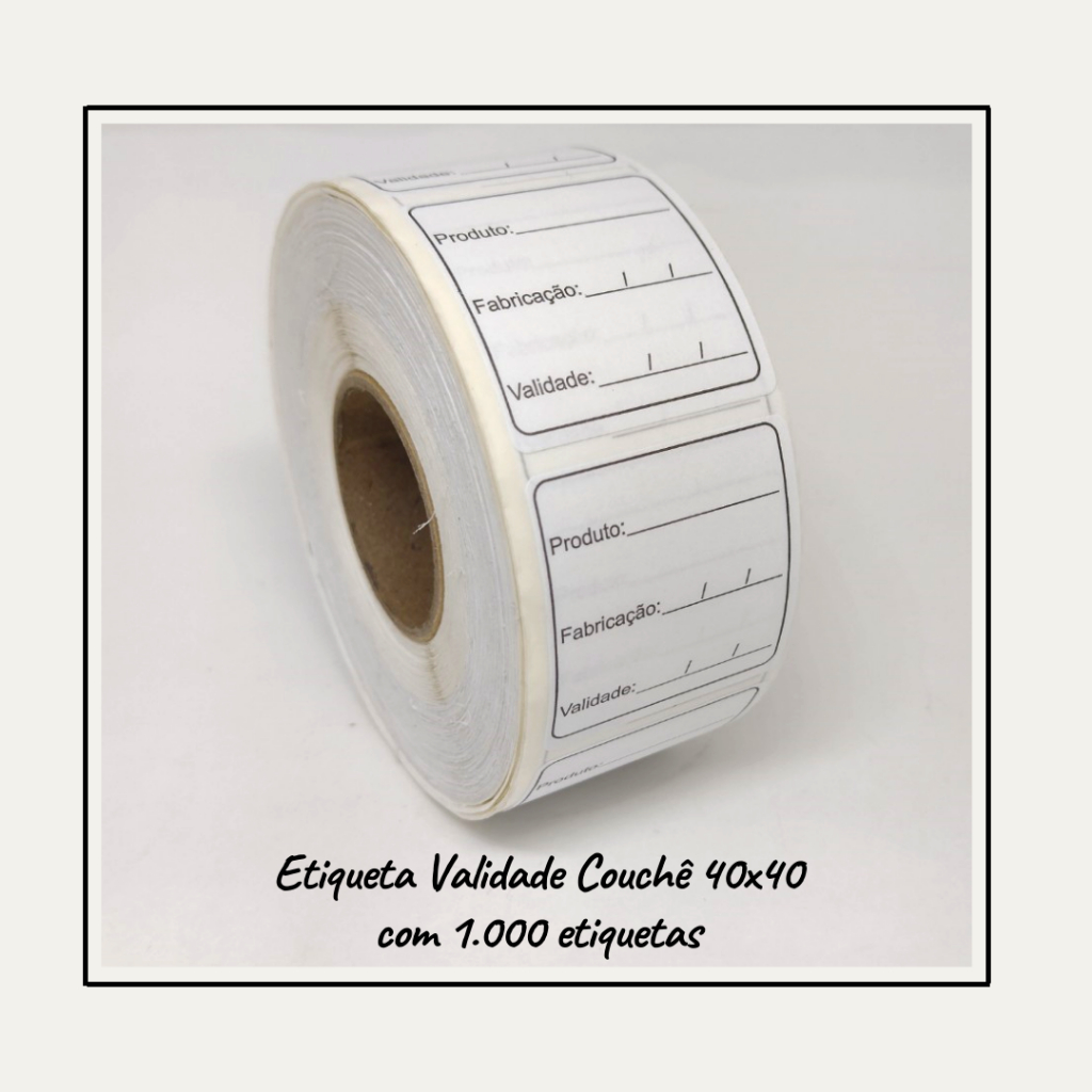Etiquetas Prazo de Validade 40x40 Couchê - 1.000 Unidades