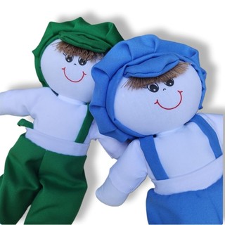 Boneco de Pano Artesanal Menino 35cm Nicho Retrô Bonecas Gaia