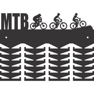 Porta Medalhas modelo MOUNTAIN BIKE MTB FEMININO produzido em Madeira Mdf 6mm de alta qualidade e pintura automotiva