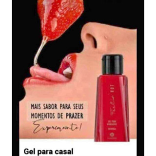 Gel Hot Para Massagem Sensual sabor morango Hinode 60ml