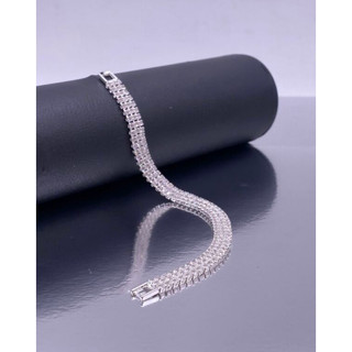 Pulseira Riviera Essentials 3 Fios Pedra de Cristal Zircônias Cravejadas C/ Fecho