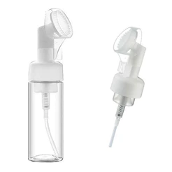 Frasco Espumador Pump 200ml com Escova para Limpeza Facial Reutilizável