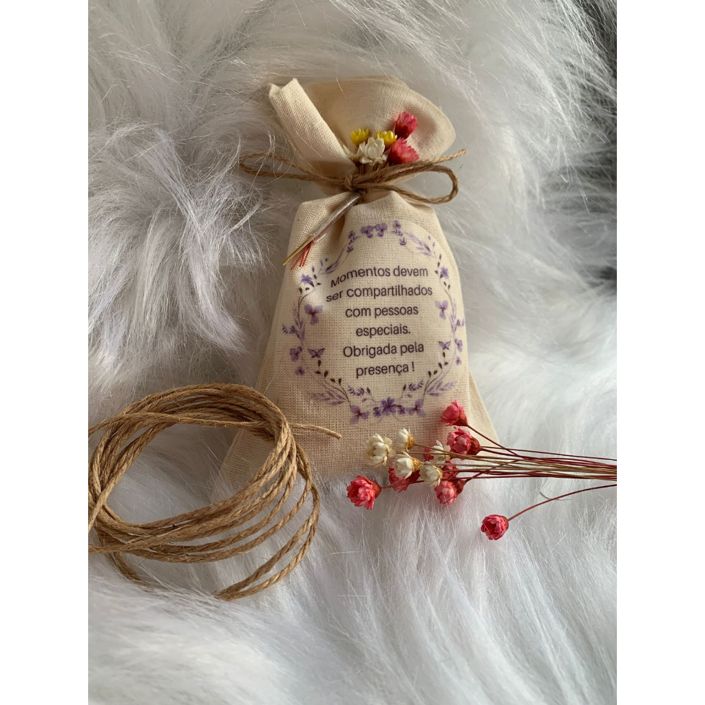 kit 20 saquinhos sacolinha 10x15 personalizado com arte própria em algodão crú em Oferta na Shopee