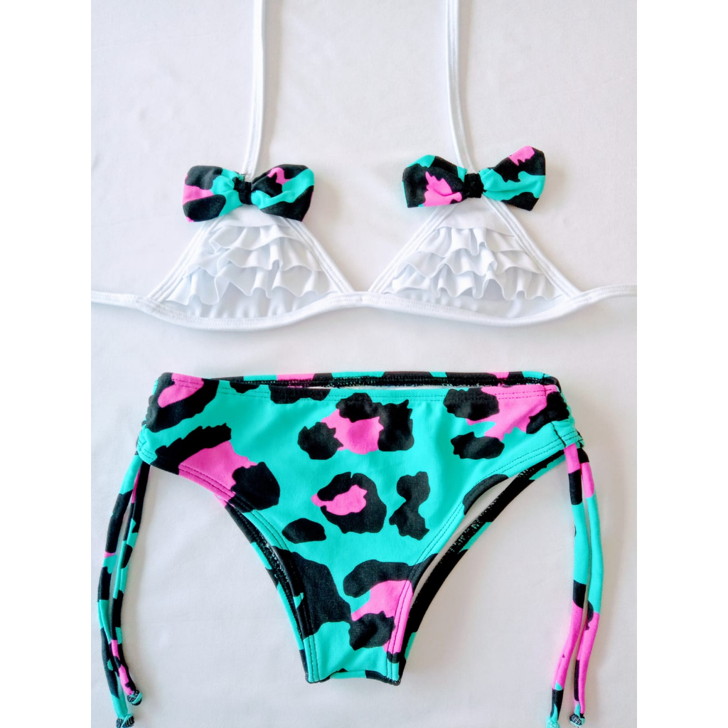biquini feminino menina estilo sunkini infantil panicat